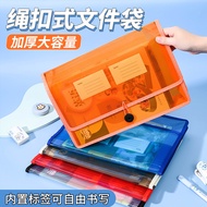 A4 Waterproof Three-Dimensional Rope Buckle File Bag pp Transparent Plastic Test Paper Storage Bag C