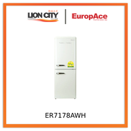 Europace ER 7178A ER7178AWH 170L Retro 2 Door Bottom Mount Fridge White