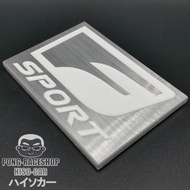 F Sport LEXUS Logo With Self-Adhesive Aluminum Plate For Car 4.5x6.5cm Packed In 1 Piece