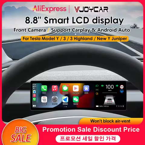 8.8 inches New Dashboard Screen For Tesla Model 3 Y New 3 Y Juniper Support Wireless Carplay & Andro