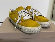 CONVERSE ONE STAR PRO 黃色 芥末黃 麂皮 星星 女鞋 159511C 尺碼22.5 二手