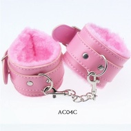 Handcuff Mainan Prank Leather Bulu Aksesoris Lingerie Cosplay Premium AC04D