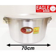 Double Handle Big Degchi Pot 70cm | Biryani Aluminium pot | Periuk Kenduri | Periuk Besar Cap Helang