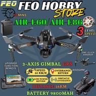 FEO AIR-E60 AIR-E86 PRO MAX 16KM GPS Drone 4K 3-axis GIMBAL 5G Digital Transmission 360 Laser Obstac