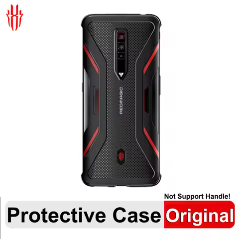 Original For ZTE Nubia Red Magic 6 Pro Case Magic6Pro NX669J-P Official PC + TPU Back Cover For Red 