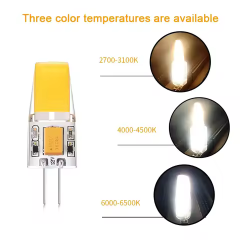 10PCS/LOT 12V AC/DC G4 COB Lamp LED AC/DC 12V Corn Light 1.2W 2W 2.5W Spotlight Chandelier Bulb Repl