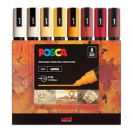 Uni POSCA 5M 8pcs New Colors Markers Pens Set PC-5M 8C Basic/Metallic/Warm/Earth/Mono Series Paint M