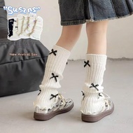 SUSANS Knitted Sock, Knitted Acrylic Children's Sock Covers, Bow Warm Leg Socks