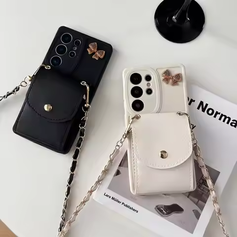 Lanyard Wallet Backpack Chain Rope Phone Case For Samsung Galaxy A72 A52 A32 A22 A12 A03 A11 A31 A51