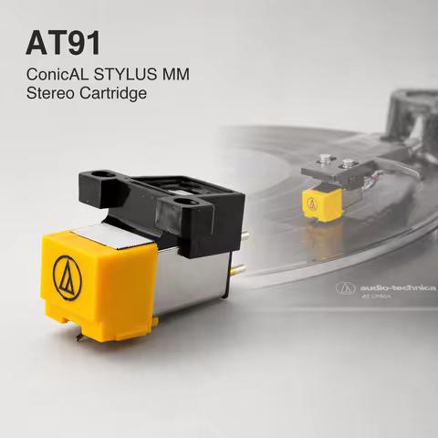 AT91 MM Conical Stylus Cartridge for Audio-Technica LP120, LP5X, LP3 Turntables, High-Fidelity Stere