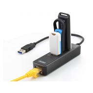 Unitek Y-3045C conversion Hub from USB 3.0 to LAN + 3 USB 3.0 ports - Gigabit network speed 1000 Mbp
