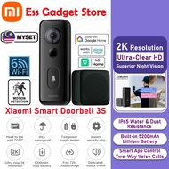 MYSET Xiaomi Smart Doorbell 3S | Ultra Clear 2K Resolution | IP65 Waterproof | AI Recognition | Two-