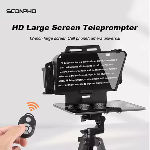 SOONPHO F7 F8 Large screen mobile SLR universal word teleprompter for Tablet Laptop Smartphone Camer