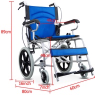 WeBOR Wheelchair For Adult Folded High Back Full Lying Reclining Multifunction Portable Lightweight 