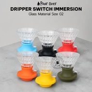 Pour Over Dripper Switch Immersion Glass 02 (1-4 Cups) Glass Dripper Glass Dripper Switch/ Coffee Dr