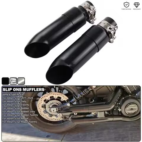 Slip-On Exhaust System Short GP Slip Ons Mufflers With DB Killer Fits For Indian Scout Bobber Sixty