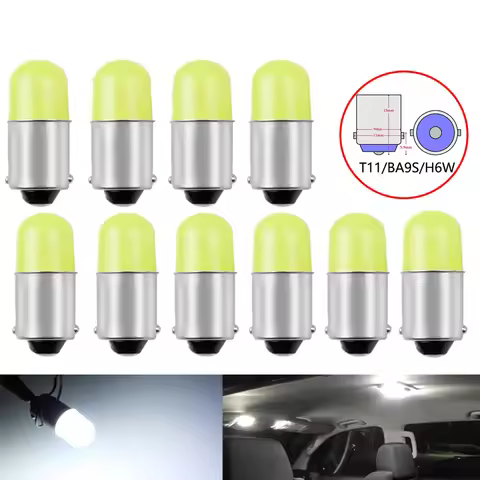 BA9S Car LED T4W H6W T11 363 Round 3D COB Led Bulb Car Interior License Plate Light Marker Reading D