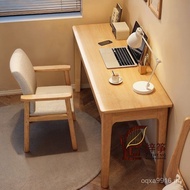 Simple Household Table with Solid Wood Writing Full Office Small Apartment Bedroom Study Table Compu