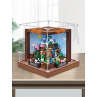 [Acrylic Anti-dust Box] Suitable for Lego Minecraft 21265 Creative Workbench Acrylic Display Box Ant