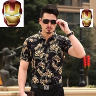 baju kemeja lelaki batik bunga flora bergaya dd25bu