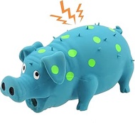 Andiker Dog Squeaky Toy - Dots Latex Chew Toy With Oinks Sound Squeaker, Grunting Pig Durable Self P