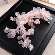 9 ️ ⃣ Japanese Korean Bridal Headdress Flesh Color Juan Yarn Big Head Flower Fairy Beautiful Flower 