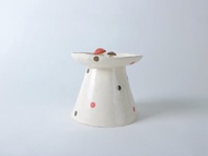 /危險森林/ 手捏陶瓷寵物慢食碗