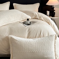 Fleece Plus Fleece High-End Coral Feel Four-Piece Set 2025 New Style Carved Winter Bed Sheet Fleece 
