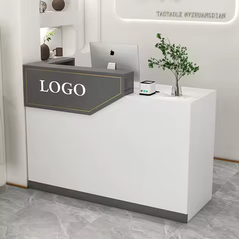 Simple Modern Beauty Salon Counter Outdoor Store Front Desk Table Aesthetics Businesss Cash Register