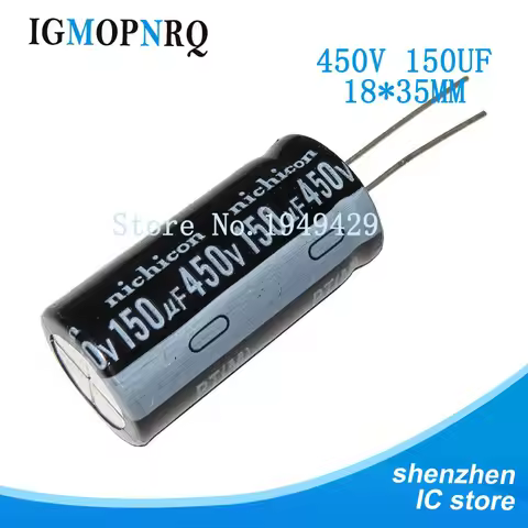 5pcs 450V150UF 18 * 35 100UF 450V 18x35mm 450v150 new aluminum electrolytic capacitor