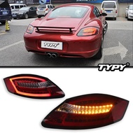 Tail Lamps For 2005-2008 Porsche 987.1 Series Boxster Cayman Red Lens Premium LED Tail Light Housing