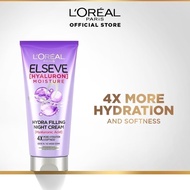 L’Oréal Paris ELSEVE Hyaluron Moisture Hydra Filling Hair Treatment Night Cream for 4x Hydration and