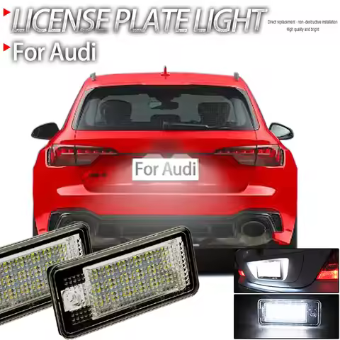 2PCS Auto Canbus No Error Car LED Number License Plate Light 12V For Audi A3 S3 A4 S4 RS4 A6 S6 RS6 