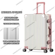 TRAVELCUL 20/24/28" Aluminum Suitcase Luggage Scratch-resistant Ruggedly Reinforced Suitcase Anti-th