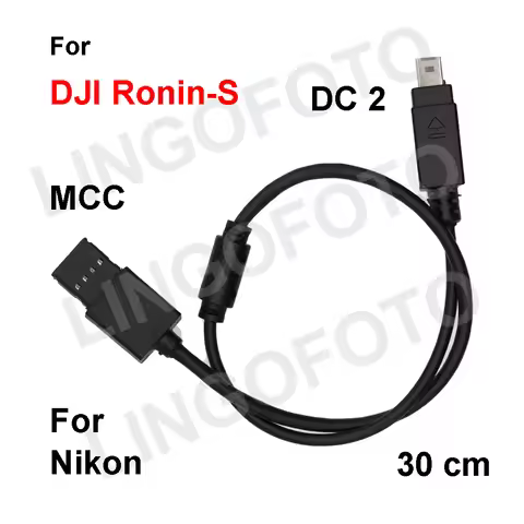 MCC to DC2 for DJI Ronin-S Stabilizer Control Cable 30cm DC 2 for Nikon D90, D750, D610, D600, D7200