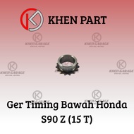 KHEN1520 Lower Timing Gear Honda S90 Z (15 T) - Small Centric Upper Gear Gear Chain Timing Chain