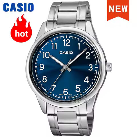 Casio Watch for Men Simple Relogio Waterproof Business Casual Watch MTP-V005D-2B4 Steel Belt Series