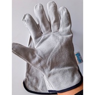 Worker Ben White Cowhide Argon Arc Welding Gloves Worker Short Leather Machine Repair Welding Worker