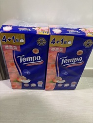 Tempo Peach 白桃味面紙 4+1包裝 2袋