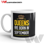 Birthday Mug Glass Birthday Gift September Queens Are Born In September 2