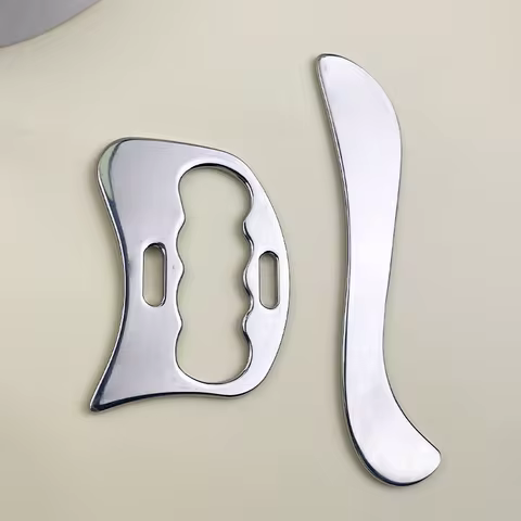 2cs stainless steel fascia knife, portable and practical myofascial release knife guasha soft tissue