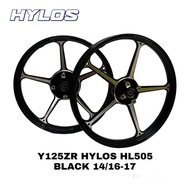 Y125ZR ORIGINAL HYLOS HL505 SPORT RIM CANDY BLACK 14/16-17