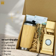 Quà Lưu Niệm Ý Nghĩa Dịp Noel Kỷ Niệm Sinh Nhật - Gồm Ly Giữ Nhiệt Ống Cắm Bút Bút Đế Điện Thoại