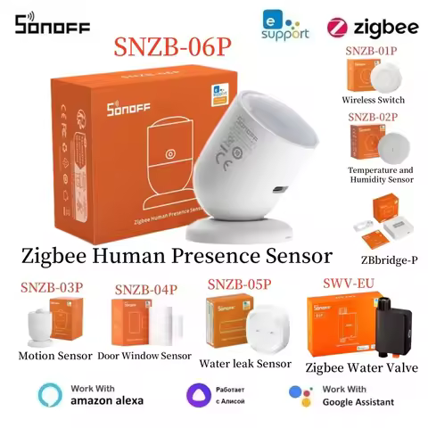 SONOFF SNZB 06P Zigbee Human Presence Sensor Sonoff Swv Sonoff Water Valve Bridge Pro SNZB-03P SNZB-