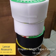 PUTIH Velcro/magic Tape //Adhesive 10cm Contents 20meter - White