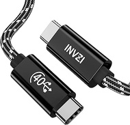INVZI USB 4 Cable for Thunderbolt 4 Cable 3.3FT (1m) [USB-IF Certified], TB4 Cable 40Gbps with 100W Charging and 8K, 5K@60Hz or Dual 4K Video Compatible with MacBook Pro 2021, Apple Studio Display