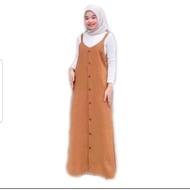 Dress Labuh or prenancy dress Butang Depan Style Jubah Fesyen Moden Muslimah Maxi Dress Overall Viral Jumpsuit