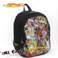 Can Install Medium Ed hardy Shoulder Bag * Backpack (Black) School Season Trendy Classic Comprehensi