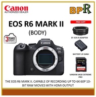 Canon EOS R6 Mark II Body Mirrorless Camera - Original Canon Malaysia (3 Years Malaysia Warranty)