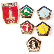 Olympic Games 80 Moscow Pin Badge Full Set PENTATHLON USSR 1980
